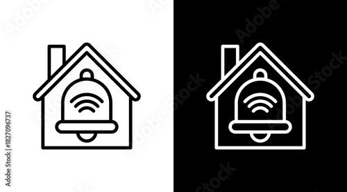 Smart Alarm  White Icon Set Design