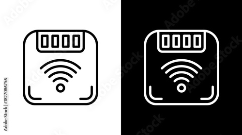 Smart Scale  White Icon Set Design