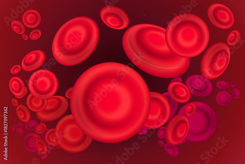 abstract background with collection of red blood cells