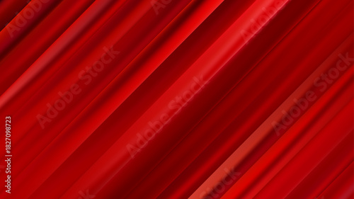 Soft red bg with dynamic satin waves. Dark interior room wall