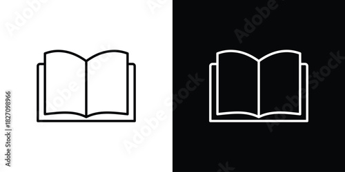 Book icons vector.Editable stroke.linear style sign for use web design