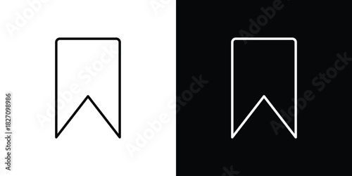 Bookmark icons vector.Editable stroke.linear style sign for use web design