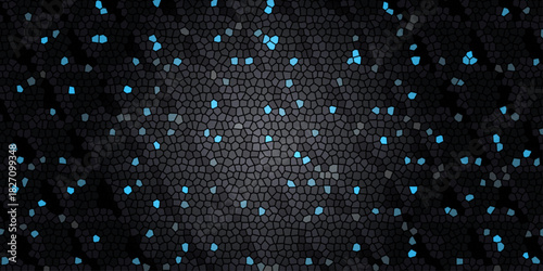Abstract blue background with fiber optics light spots and a dot pattern creating a bright texture
