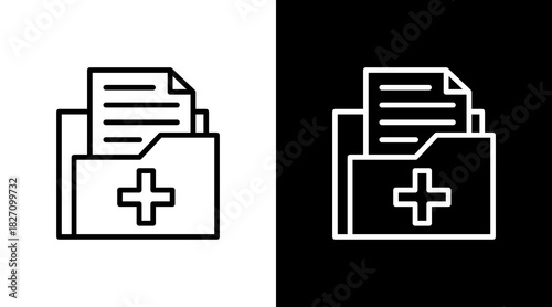 Patient File  White Icon Set Design