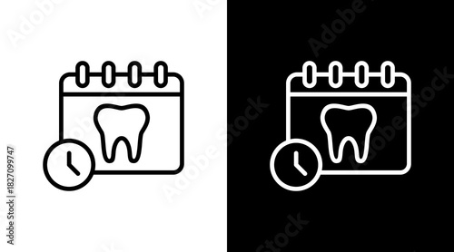 Appointment Calendar  White Icon Set Design