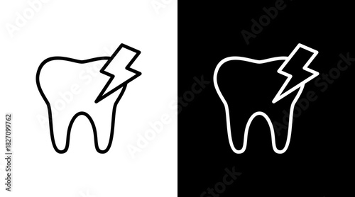 Toothache  White Icon Set Design