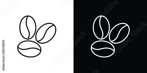 Coffee Bean icons vector.Editable stroke.linear style sign for use web design