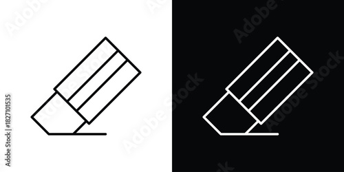 Eraser icons vector.Editable stroke.linear style sign for use web design
