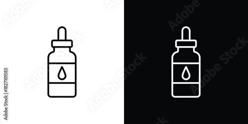 Essential oils icons vector.Editable stroke.linear style sign for use web design