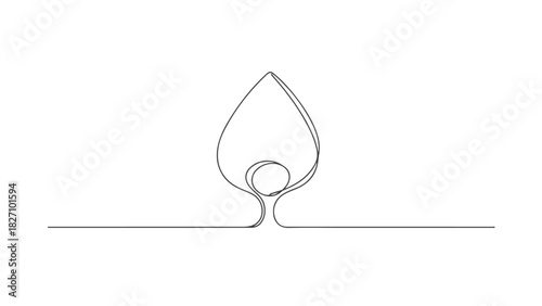 One continuous line art drawing of a serene human figure in a meditative pose, symbolizing peace and wellness, a minimalist vector graphic