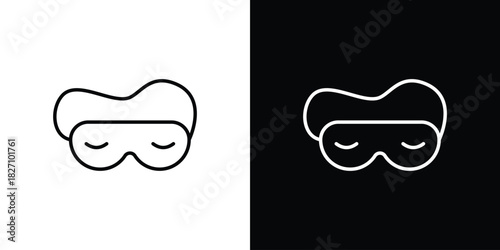 Eye mask icons vector.Editable stroke.linear style sign for use web design