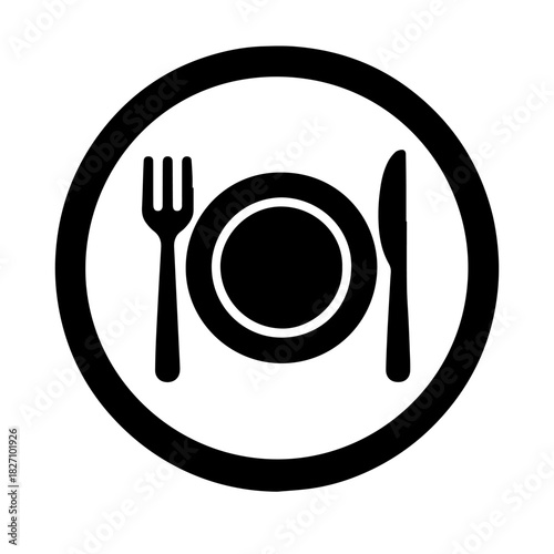 place for food sign vector icon on a white background
Vector warning sign icon