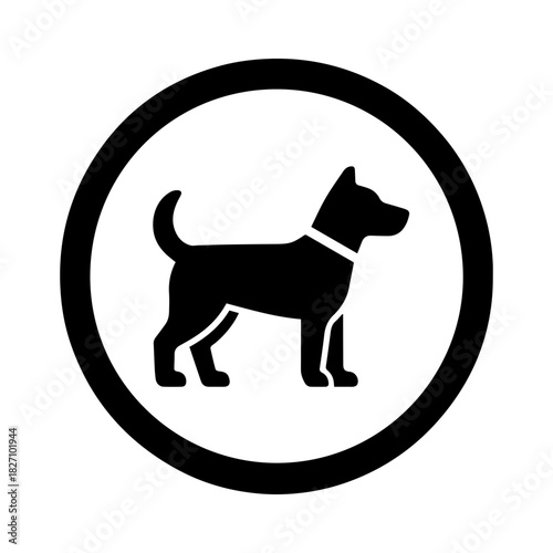 Pets friendly sign vector icon on a white background
Vector warning sign icon