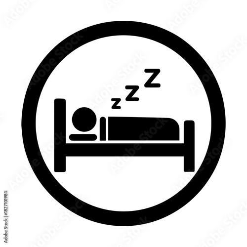 place to sleep sign vector icon on a white background
Vector warning sign icon