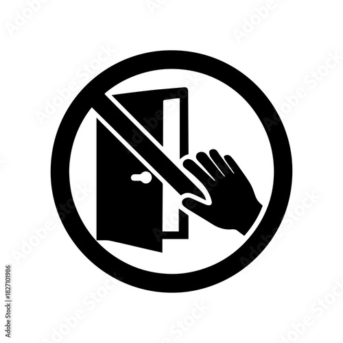 Do not open sign vector icon on a white background
Vector warning sign icon