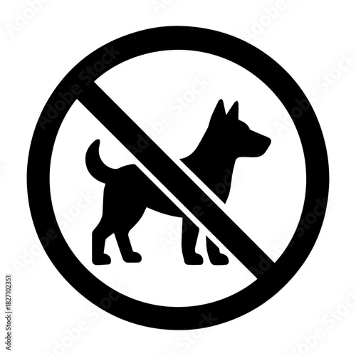 No pets allowed sign vector icon on a white background
Vector warning sign icon