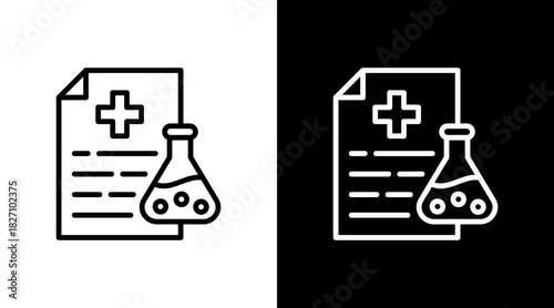 Test Result  White Icon Set Design