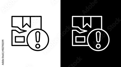 Defect  White Icon Set Design
