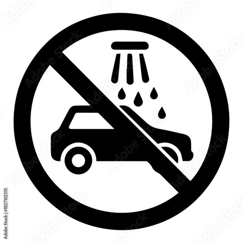 Do not wash the car sign vector icon on a white background
Vector warning sign icon