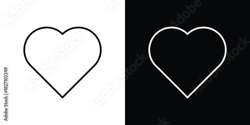 Heart icons vector.Editable stroke.linear style sign for use web design