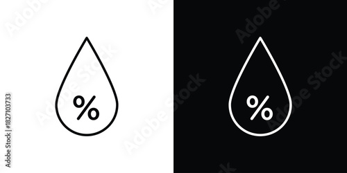 Humidity icons vector.Editable stroke.linear style sign for use web design