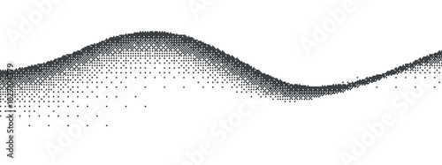 Dither game with pixel and fade for dot or videogame. Bit gradient with arcade and bitmap and game. Dither pixel cartoon and art square gradation with bg wavy shape for old play dithering or wave.
