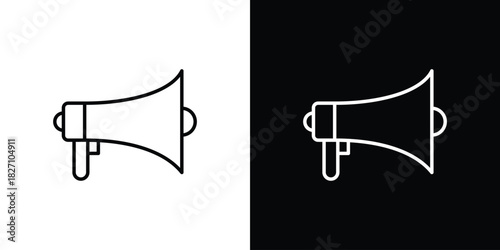 Loud Speaker icons vector.Editable stroke.linear style sign for use web design