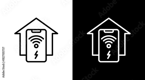 Energy Monitoring  White Icon Set Design