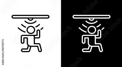 Motion Sensor  White Icon Set Design