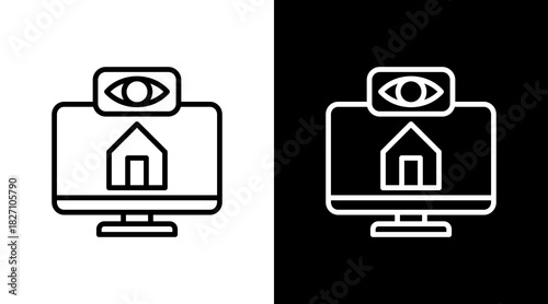 Surveillance  White Icon Set Design