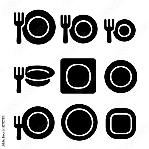 Minimalist black dinnerware set patterns in modern design