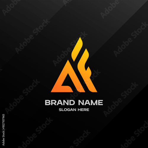 Letter AF Logo – Modern Minimalist Monogram Design