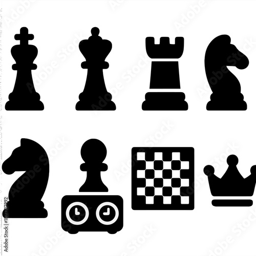 Retro flip clock on cherry wood surface with chess pieces