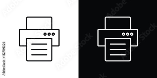 Print icons vector.Editable stroke.linear style sign for use web design