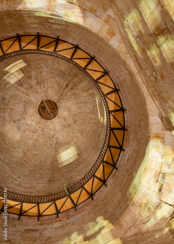 Dome interior light, salamanca cathedral, spain