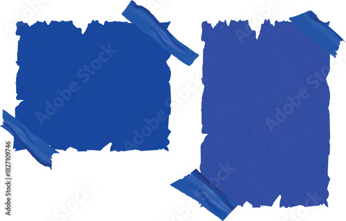 dark blue colorful sticky tapes text box banners vector