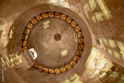 Dome interior light, salamanca cathedral, spain