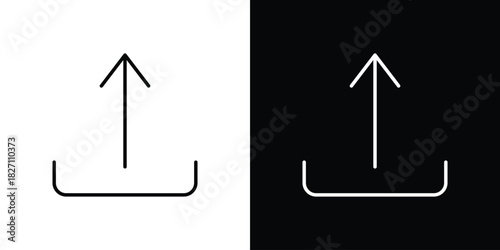 Upload arrow icons vector.Editable stroke.linear style sign for use web design