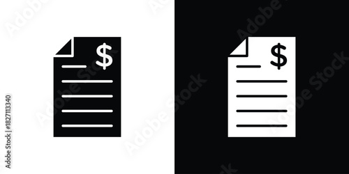 Bank statement icons symbol illustration. Vector graphics