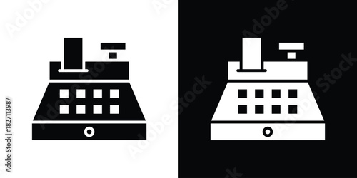 Cash register icons symbol illustration. Vector graphics