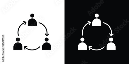 Collaboration icons symbol illustration. Vector graphics