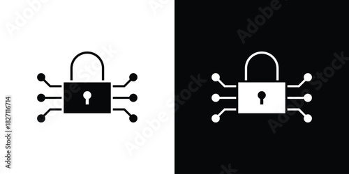 Encryption icons symbol illustration. Vector graphics