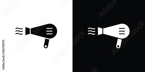 Hair dryer icons symbol illustration. Vector graphics