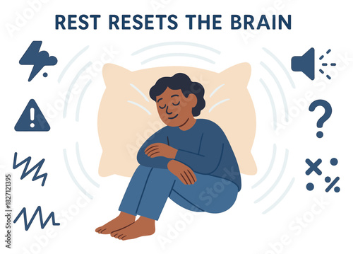 Restful sleep and mental rejuvenation for young adult african male