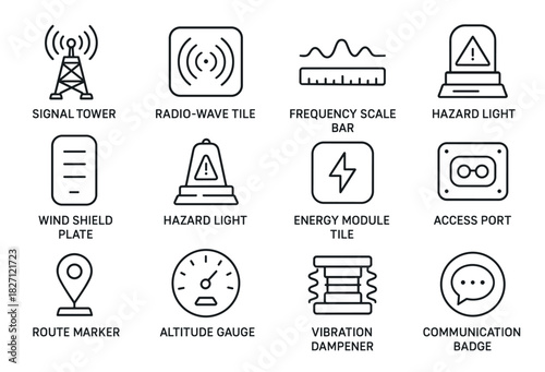 Technical symbols for communication, safety, and measurement