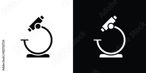 Microscope icons symbol illustration. Vector graphics