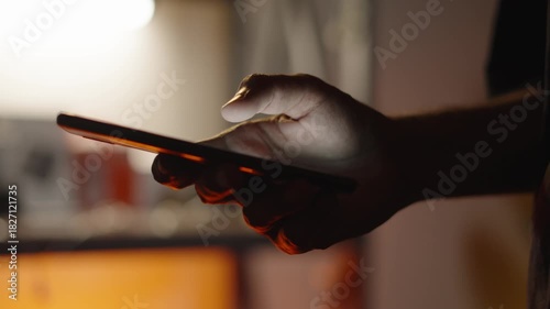 Hand Using Smartphone – Online Communication and Apps
