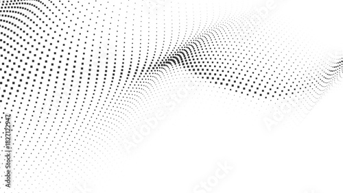 Minimal halftone abstract texture with soft dotted gradients forming elegant flowing shapes, perfect for clean modern layouts, tech backgrounds, and digital design