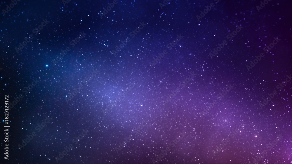 Fototapeta premium A dazzling space scene in blue and purple hues, displaying glowing nebulas, soft pulsating space dust, stars with flashes, ethereal gradients, eminent galaxies, sci-fi atmosphere, a serene and surreal