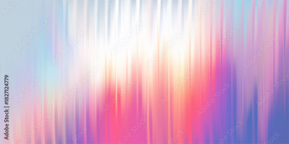 Obraz premium Pastel prism gradient of lilac, coral, mint, tall ribbed distortion, silky glow, airy dreamy background. Vector illustration
